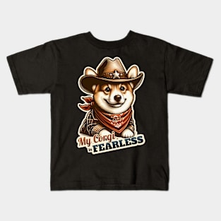 Corgi Cowboy Kids T-Shirt